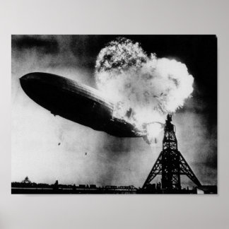 Hindenburg Disaster - Zeppelin Explosion Poster