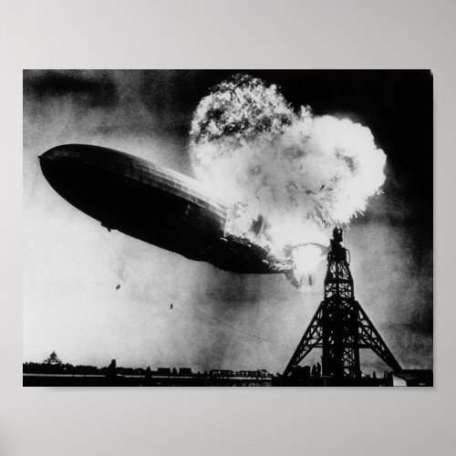 Hindenburg Disaster _ Zeppelin Explosion Poster