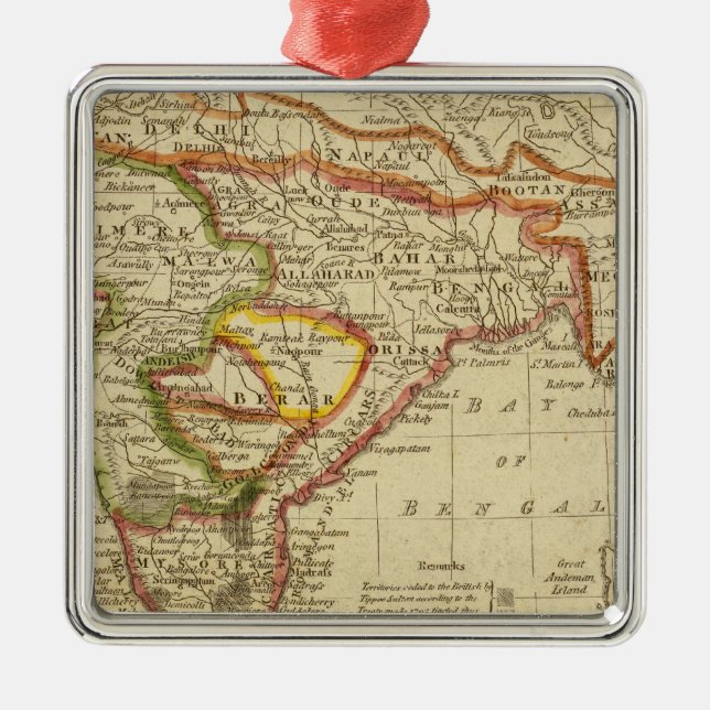 Hindoostan or India Metal Ornament (Front)