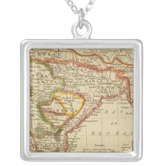 Hindoostan or India Silver Plated Necklace (Front)