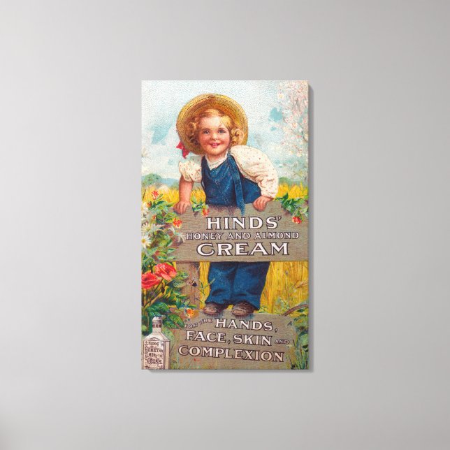 Hinds' Honey and Almond Cream Lotion Canvas Print (Front)