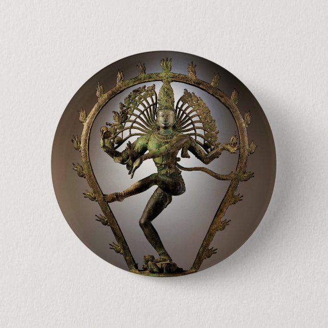 Hindu Deity Shiva Tamil the Destroyer Transformer Pinback Button (Front)