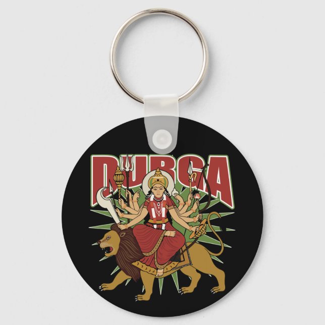 Hindu Durga Keychain (Front)