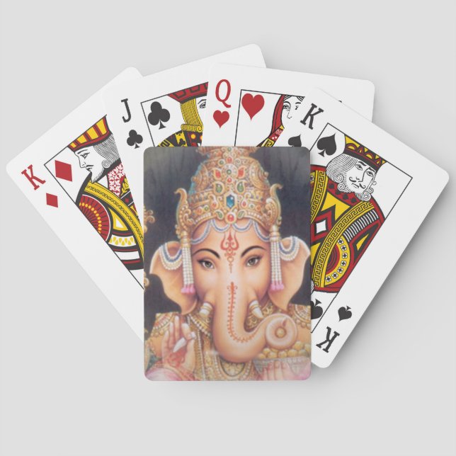 Hindu Elephant Ganesha Poker Cards (Back)