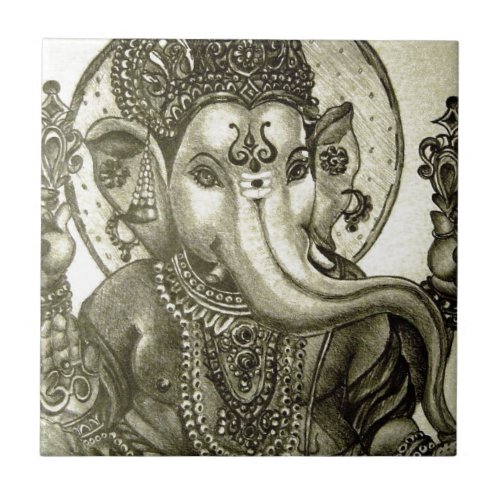HINDU ELEPHANT GOD TILE