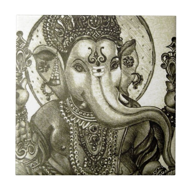 HINDU ELEPHANT GOD TILE (Front)