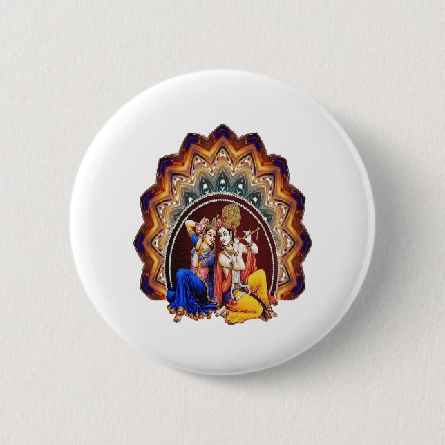 Hindu Gathering Pinback Button (Front)
