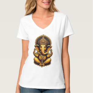 Hindu God Ganesh / Ganesha Ladies T-Shirt 