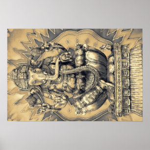 hindu god Ganesh gold Poster