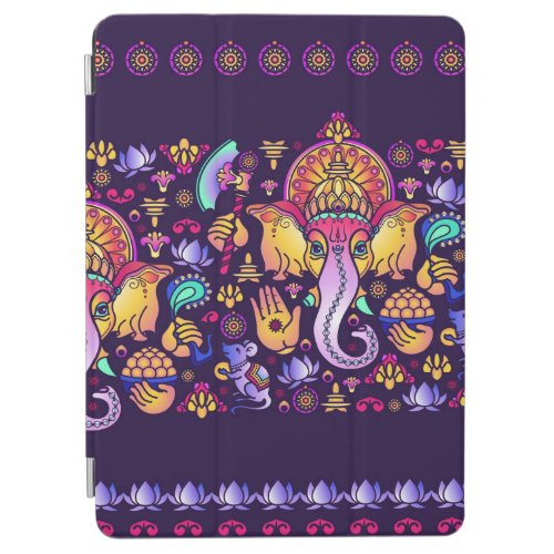 Hindu God Ganesha and Indian symbols in strip shap iPad Air Cover