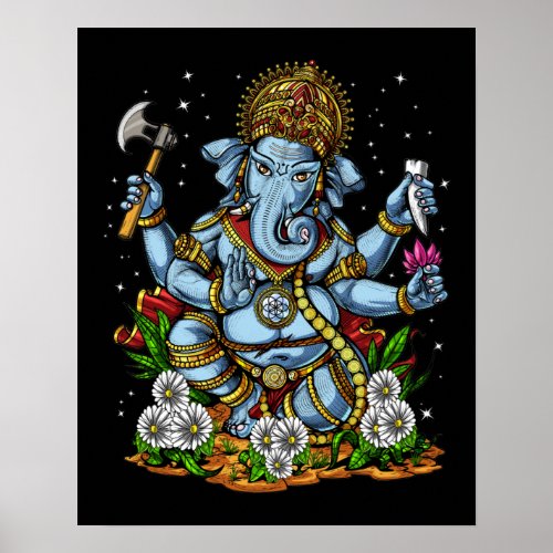 Hindu God Ganesha Poster