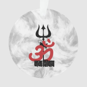 Hindu God Shiva Om Namah Shivay with Trident OM Ornament
