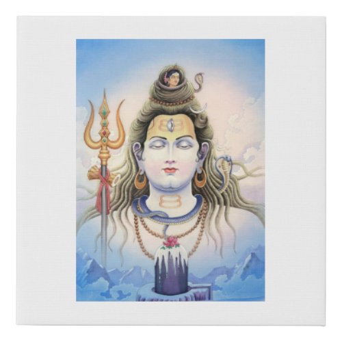 Hindu God Shiva _ the God of destruction  Faux Canvas Print