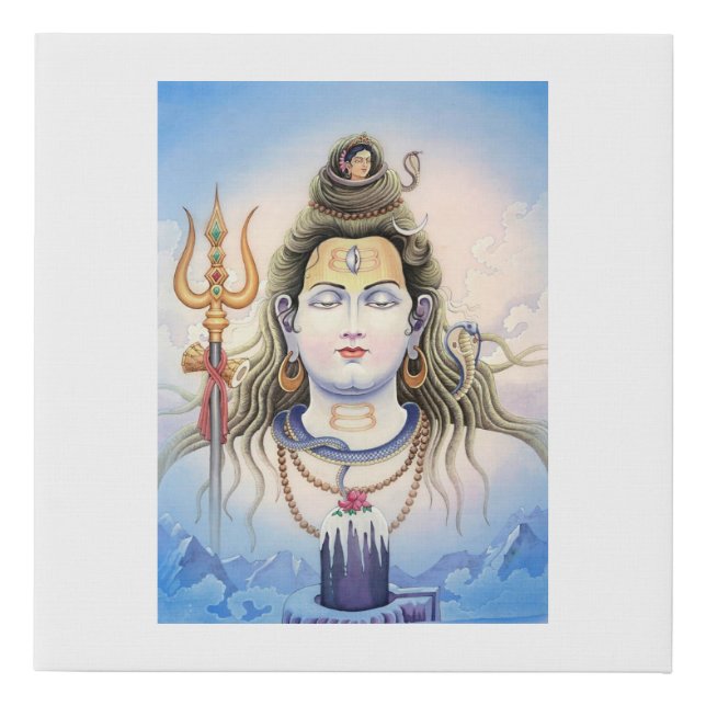 Hindu God Shiva - the God of destruction  Faux Canvas Print (Front)