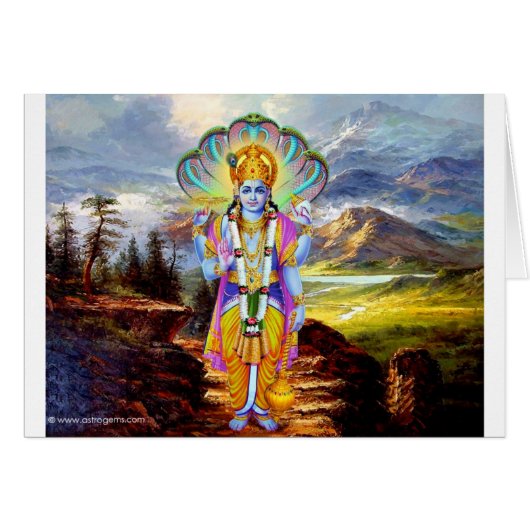 HINDU GOD VISHNU CARDS (Front Horizontal)