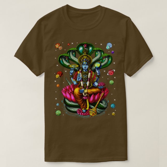 Hindu God Vishnu T-Shirt (Design Front)