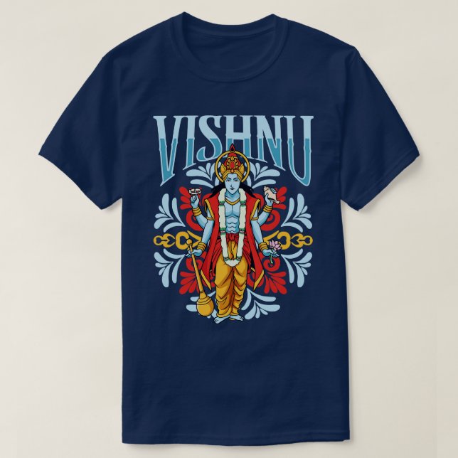 Hindu God Vishnu T-Shirt (Design Front)
