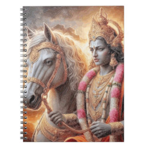 Hindu God with Horse - Binder Notebook