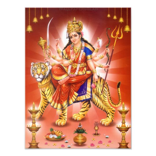 Hindu Goddess Durga Indian Religion Hinduism Photo Print