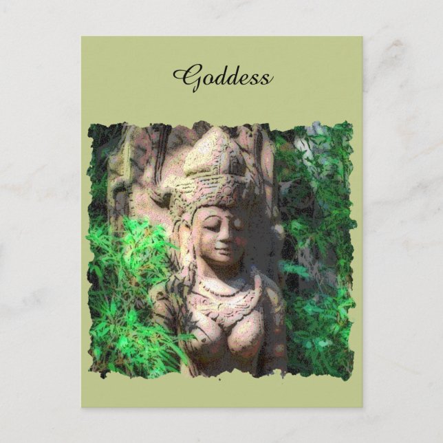 Hindu Goddess in the Jungle Postcard (Front)