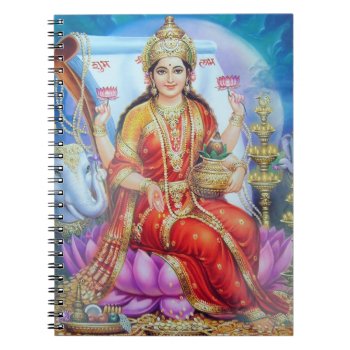 Hindu Goddess Lakshmi Devi Notebook by TO_photogirl at Zazzle