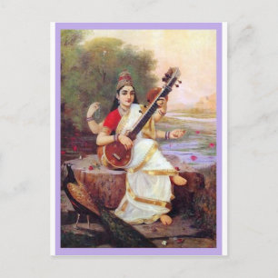 Hindu Goddess Saraswati Postcard