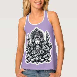 Hindu Goddess Shiva Ladies Tank Top with Om design