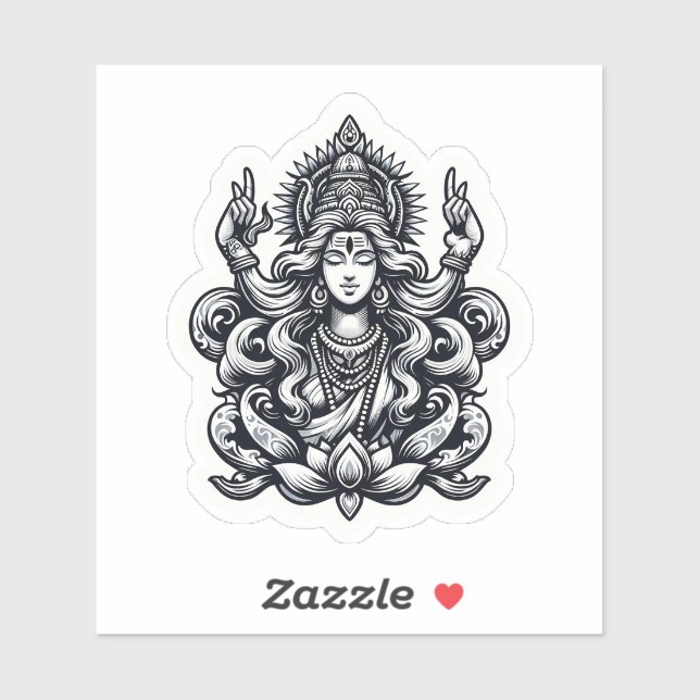 Hindu Goddess Shiva vinyl sticker decal (Sheet)
