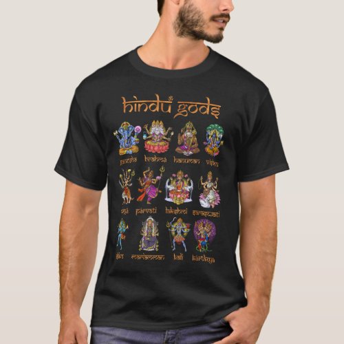 Hindu Gods and Goddesses T_Shirt