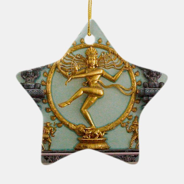 Hindu gods, Shiva Ceramic Ornament (Front)