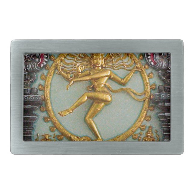 Hindu gods, Shiva Rectangular Belt Buckle (Front)