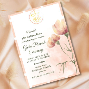 Hindu House Warming Griha Pravesh Invitation