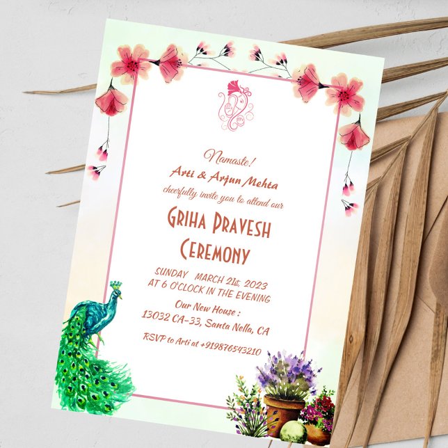 Hindu House Warming Griha Pravesh Invitation (Creator Uploaded)