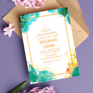 Hindu House Warming Griha Pravesh Invitation