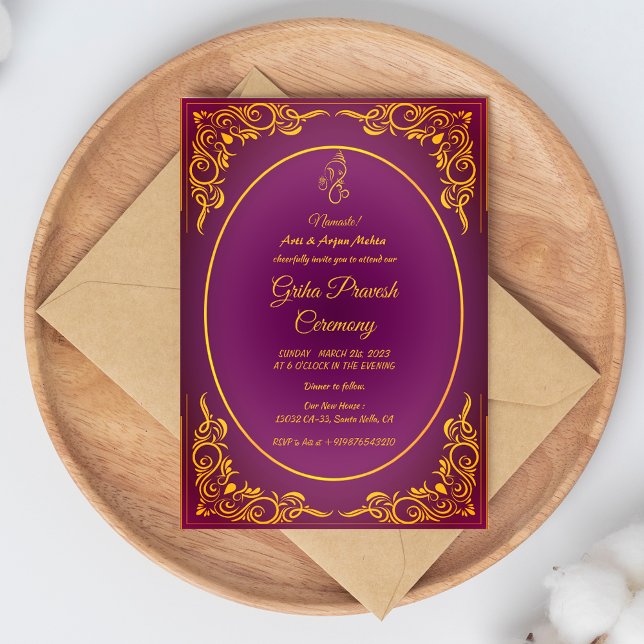 Hindu House Warming Griha Pravesh Invitation (Creator Uploaded)