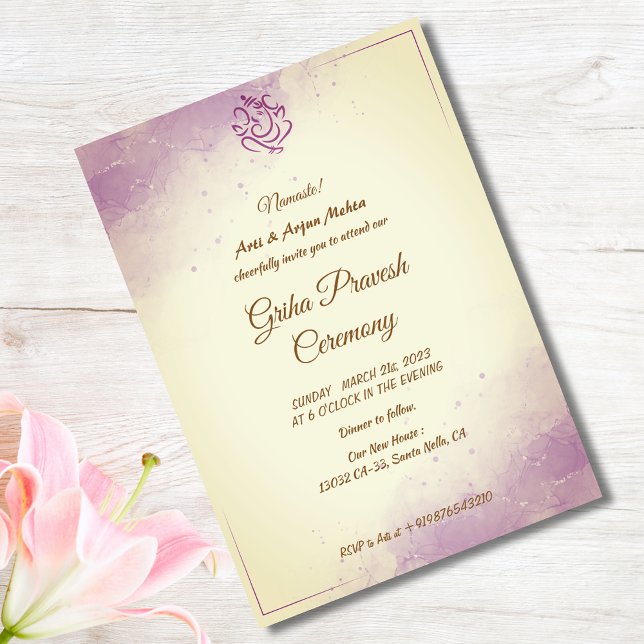 Hindu House Warming Griha Pravesh Invitation (Creator Uploaded)