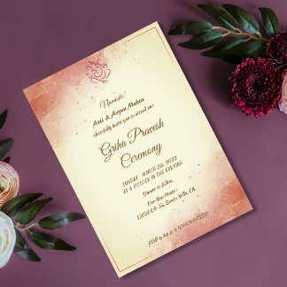 Hindu House Warming Griha Pravesh Invitation