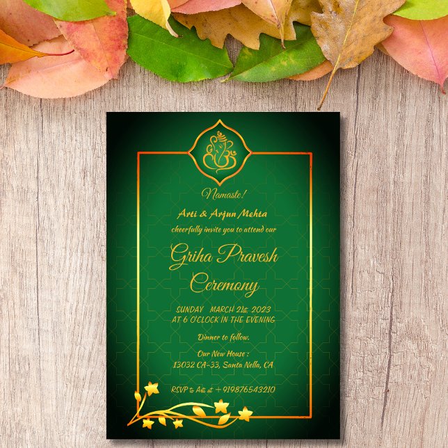 Hindu House Warming Griha Pravesh Invitation (Creator Uploaded)