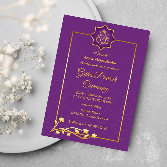 Hindu House Warming Griha Pravesh Invitation (Creator Uploaded)
