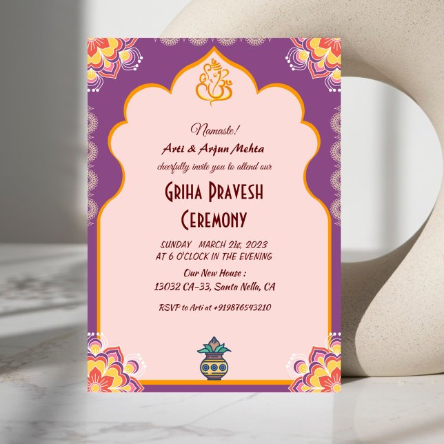 Hindu House Warming Griha Pravesh Invitation (Creator Uploaded)