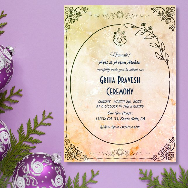 Hindu House Warming Griha Pravesh Invitation (Creator Uploaded)