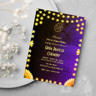 Hindu House Warming Griha Pravesh Invitation