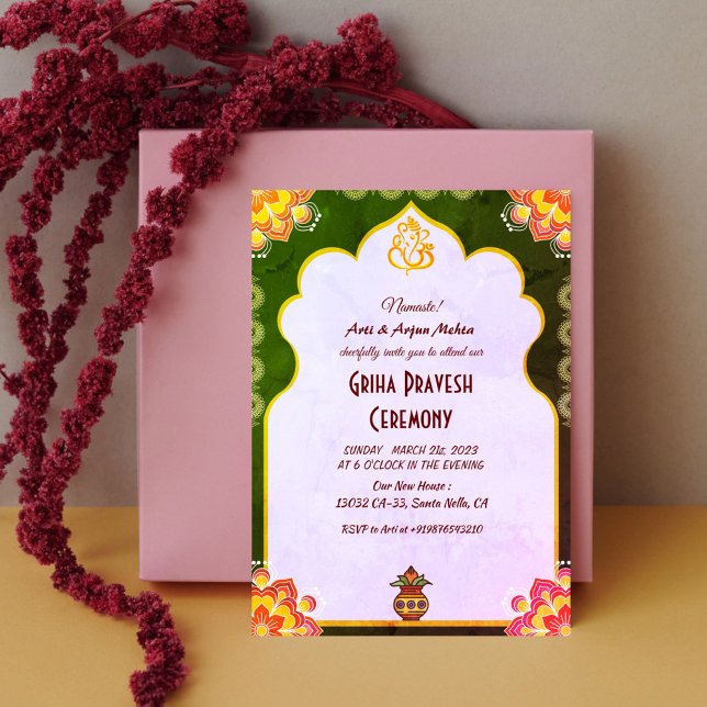 Hindu House Warming Griha Pravesh Invitation (Creator Uploaded)
