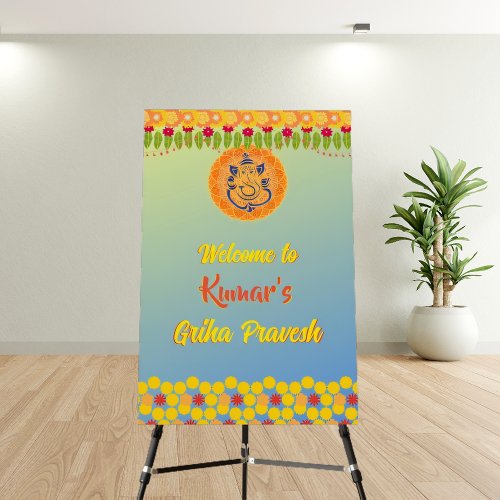 Hindu House Warming Griha Pravesh Welcome Sign