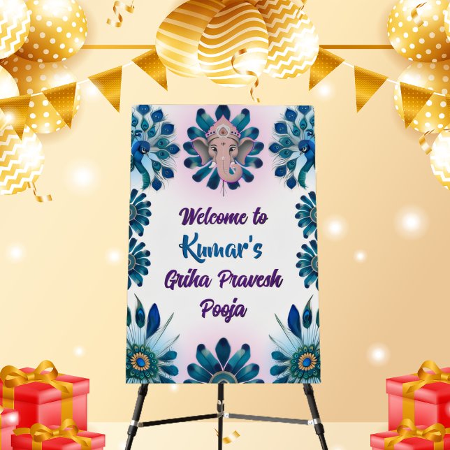 Hindu House Warming Griha Pravesh Welcome Sign (Creator Uploaded)