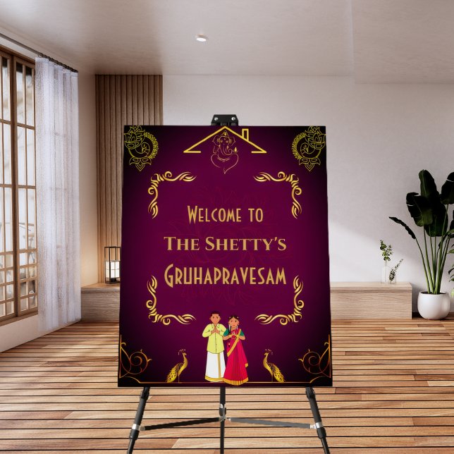 Hindu House Warming Griha Pravesh Welcome Sign (Creator Uploaded)