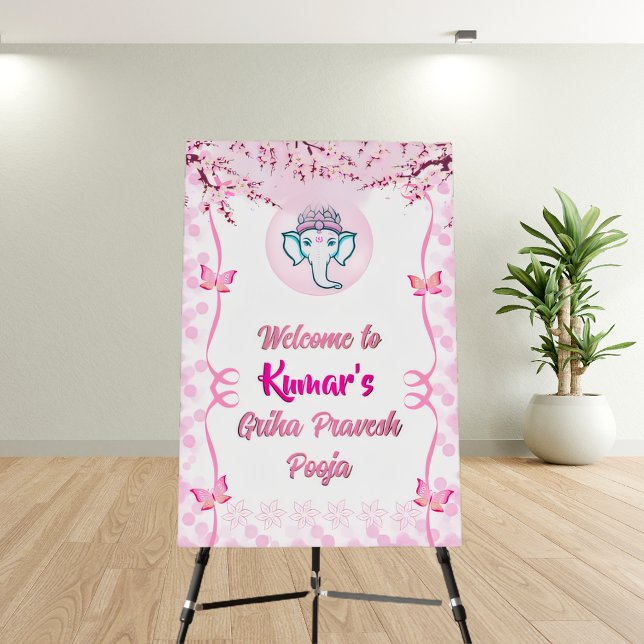 Hindu House Warming Griha Pravesh Welcome Sign (Creator Uploaded)