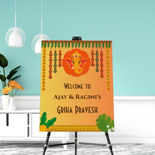 Hindu House Warming Griha Pravesh Welcome Sign