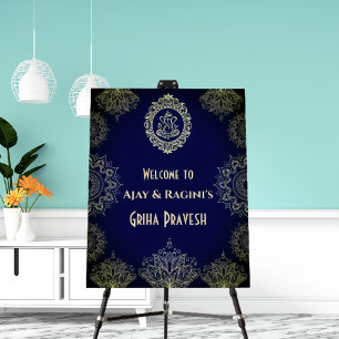 Hindu House Warming Griha Pravesh Welcome Sign