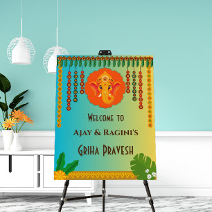 Hindu House Warming Griha Pravesh Welcome Sign